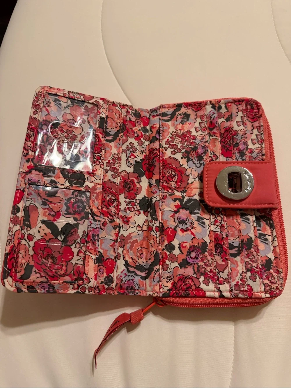 Vera Vradley Quilted Pink Women's Zip Wallet